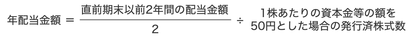 年配当金額の計算式