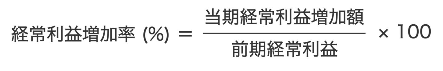 経常利益増加率の計算式