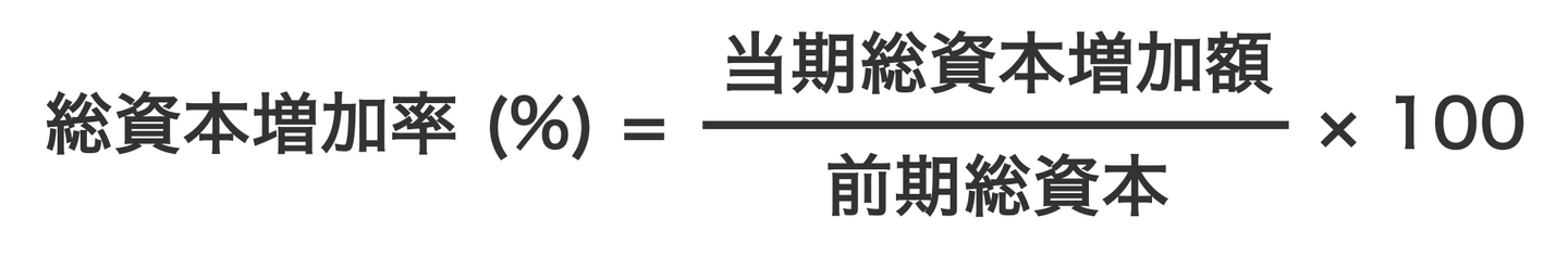 総資本増加率の計算式