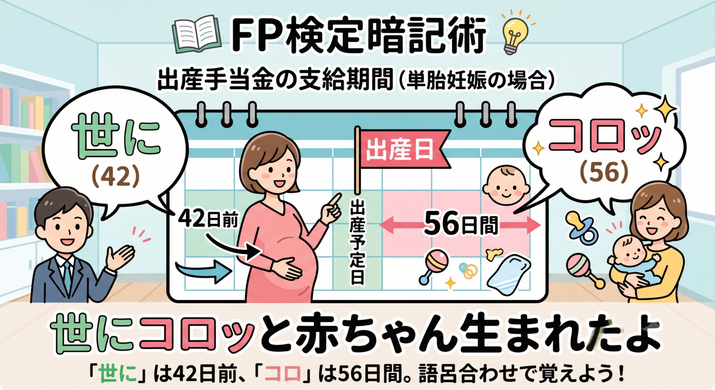 FP検定暗記術_出産手当金の支給期間